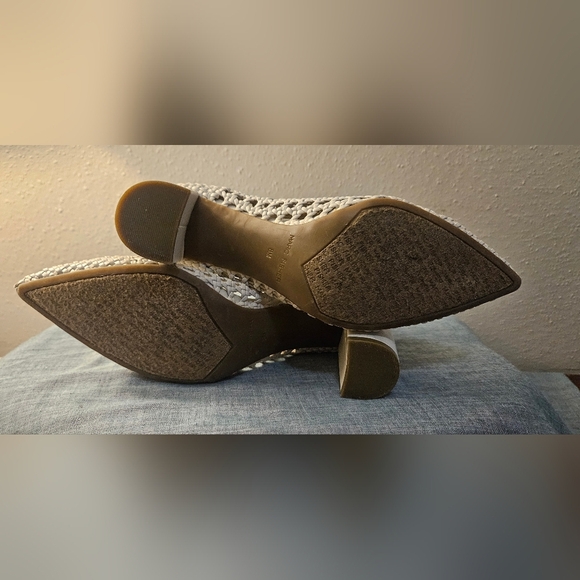 Marc Fisher Cream Woven Women's Heels - Picture 6 of 7